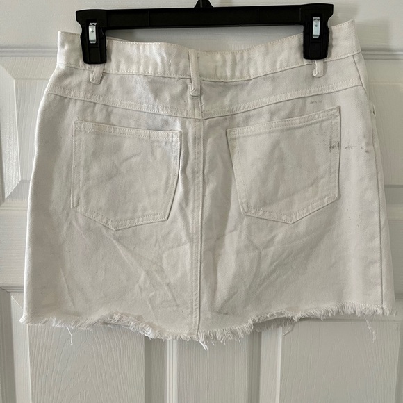 Honey Punch White Denim Skirt - Picture 5 of 6